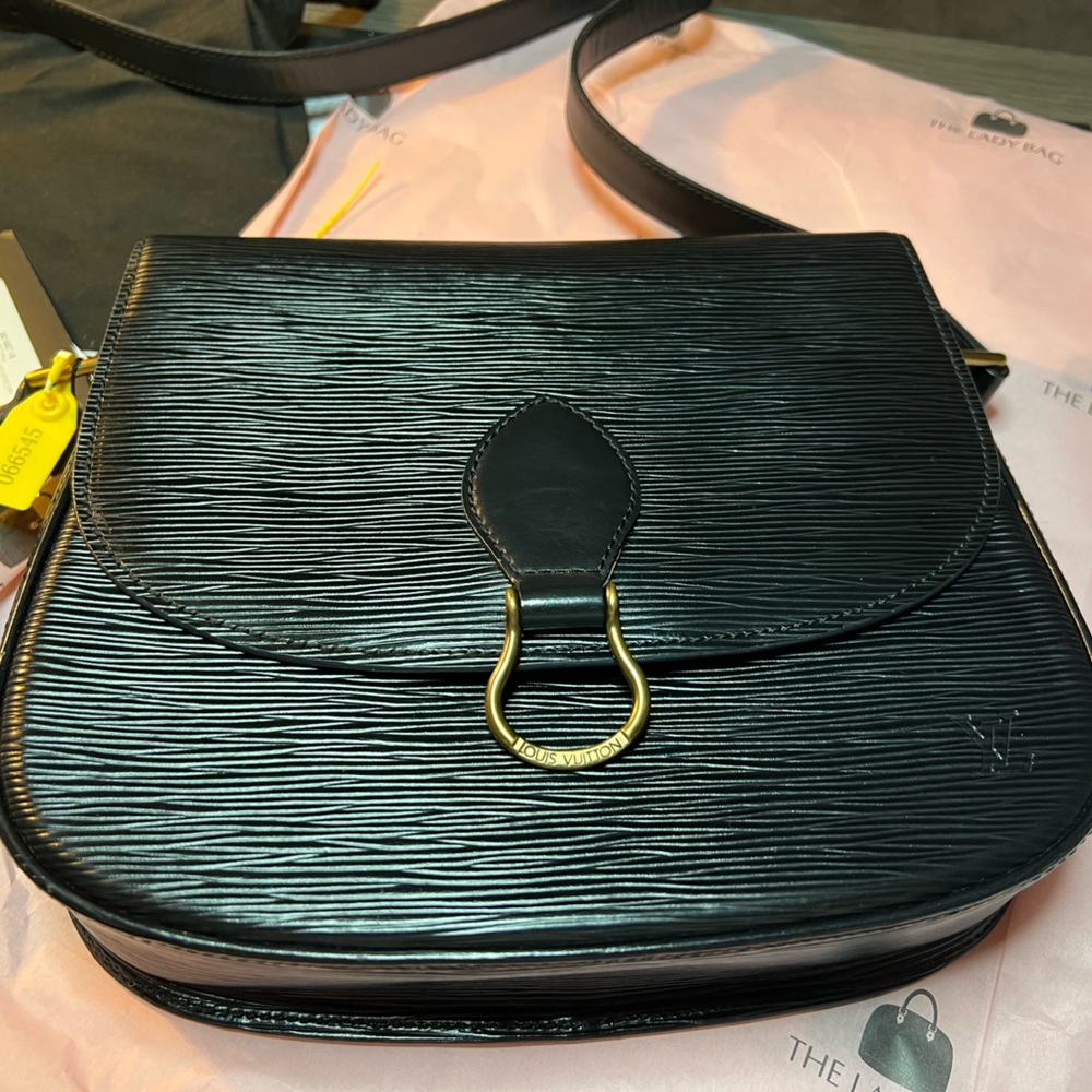 LOUIS VUITTON Saint Cloud GM Crossbody Bag Black EUC